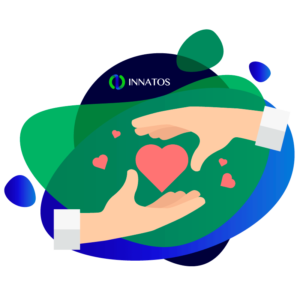 Innatos - How to integrate your sales team with personalized CRM? - two hands giving each other a heart