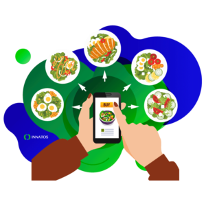 Innatos - How much does a Digital Menu for Restaurants Cost - a cellphone with a restaurante menu